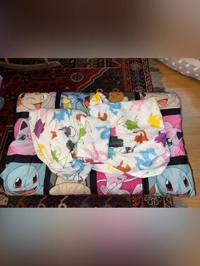 Northwest Pokemon Pikachu Grid, Twin Comforter, Pillowcase & Sheets Set